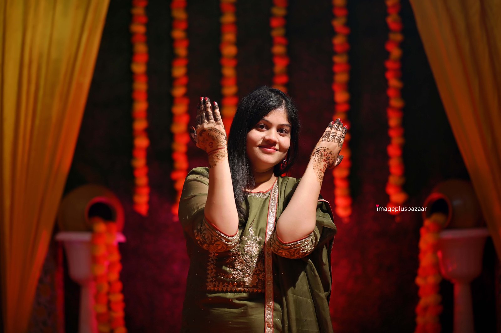 Adorned in Mehendi, Wrapped in Tradition